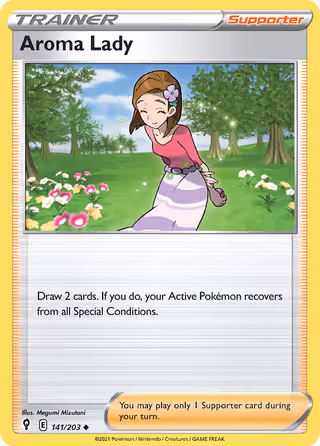 Aroma Lady 141/203 Pokemon card
