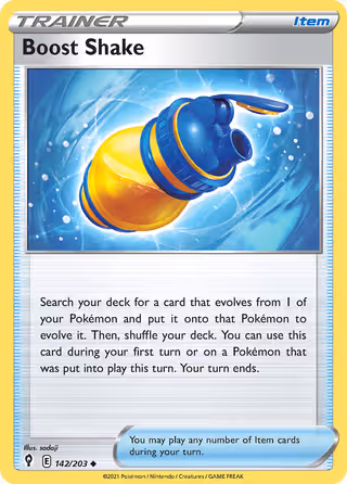 Boost Shake 142/203 Pokemon card