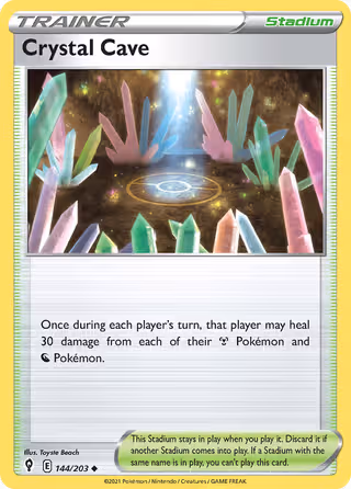 Crystal Cave 144/203 Pokemon card