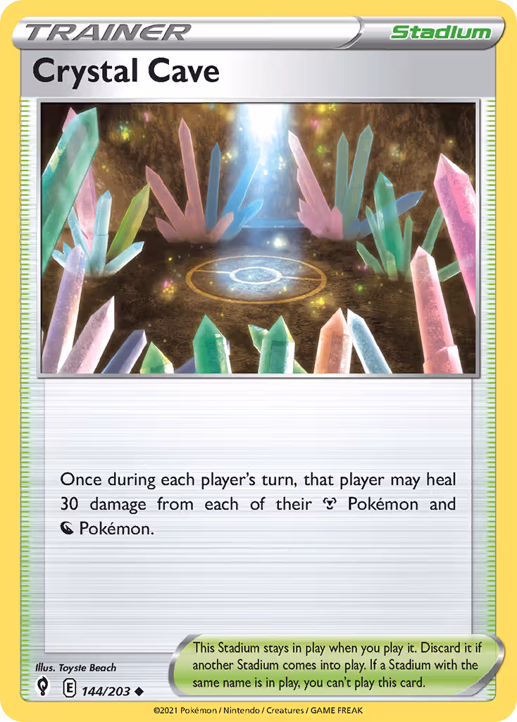 Crystal Cave 144/203 Pokemon card