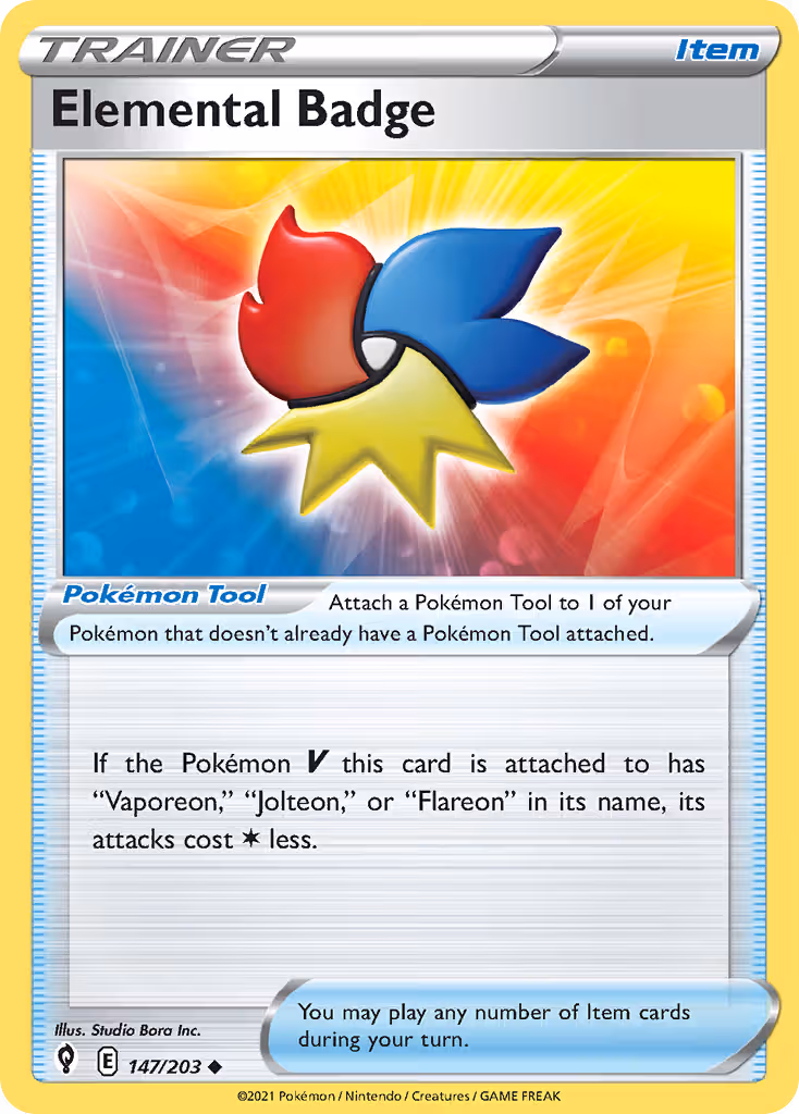 Elemental Badge 147/203 Pokemon card