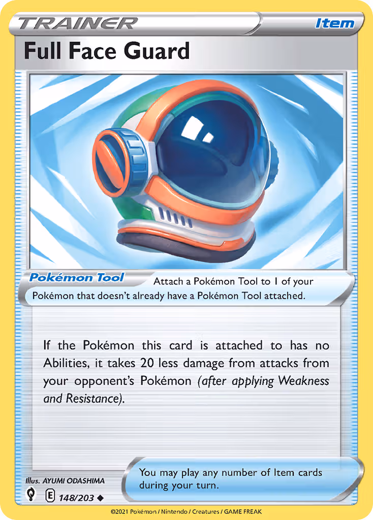 Full Face Guard 148/203 Pokemon card