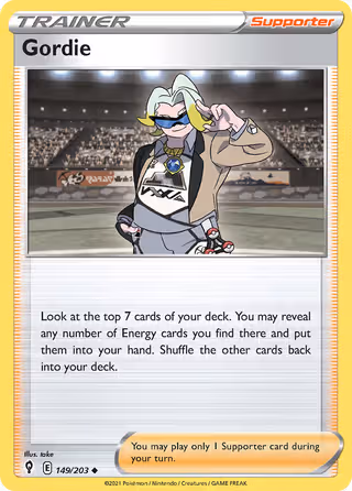Gordie 149/203 Pokemon card