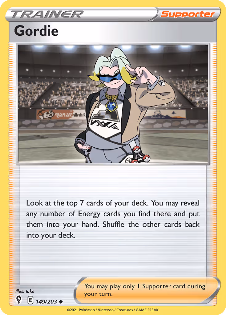 Gordie 149/203 Pokemon card