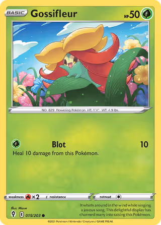 Gossifleur 15/203 Pokemon card