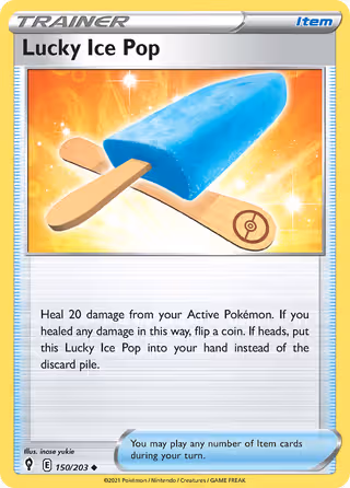 Lucky Ice Pop 150/203 Pokemon card