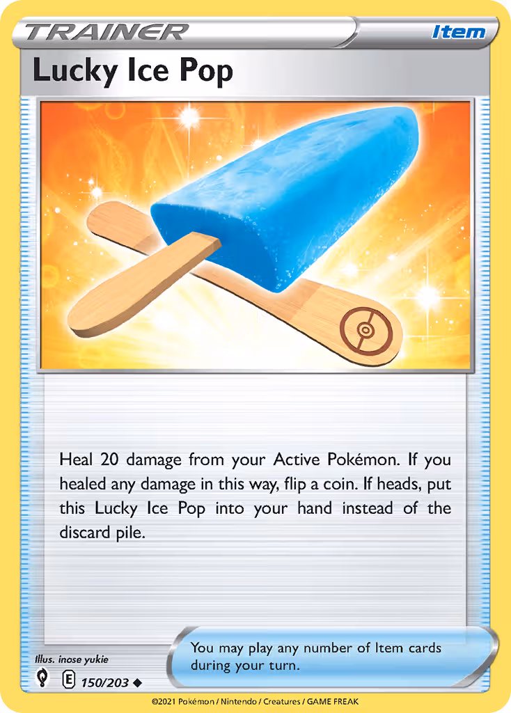 Lucky Ice Pop 150/203 Pokemon card