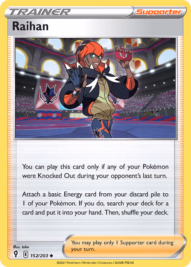 Raihan 152/203 Pokemon card