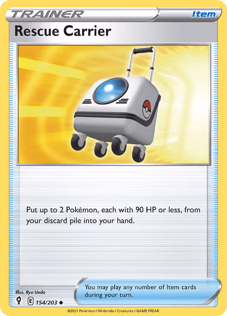 Rescue Carrier 154/203 Pokemon card