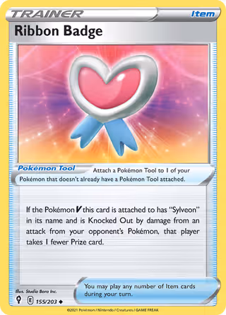 Ribbon Badge 155/203 Pokemon card