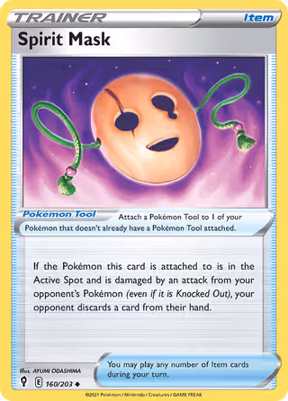 Spirit Mask 160/203 Pokemon card