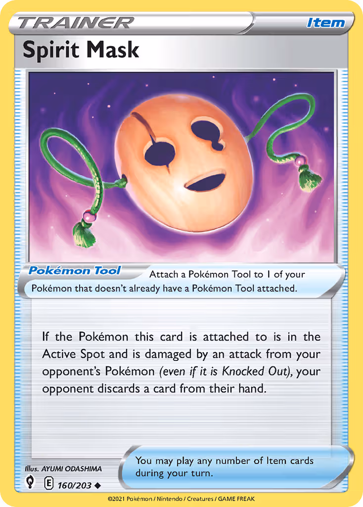 Spirit Mask 160/203 Pokemon card