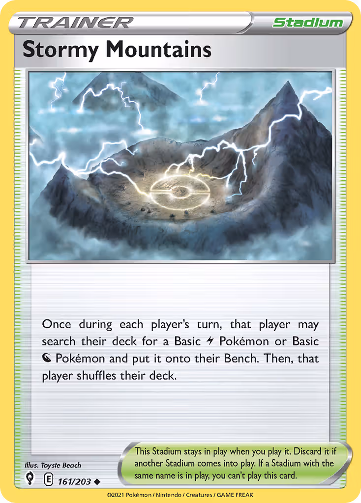 Stormy Mountains 161/203 Pokemon card
