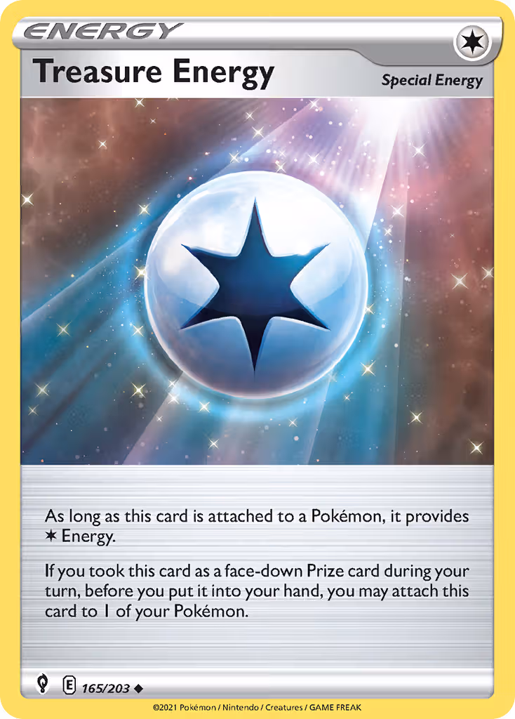 Treasure Energy 165/203 Pokemon card