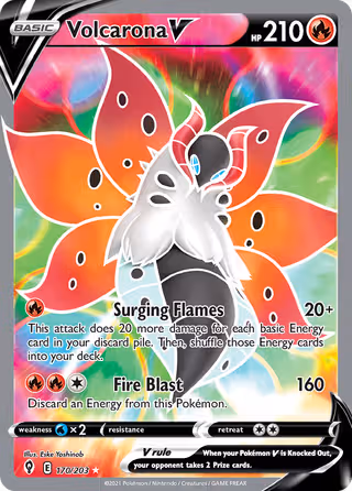 Volcarona V 170/203 Pokemon card
