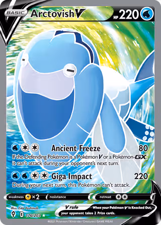 Arctovish V 176/203 Pokemon card