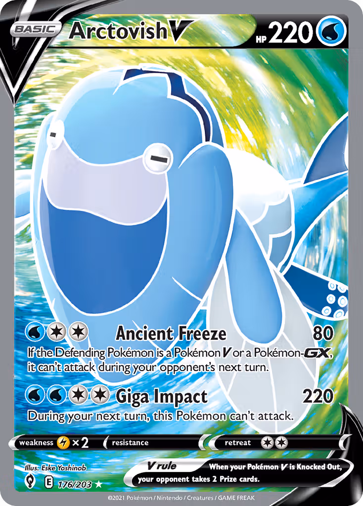 Arctovish V 176/203 Pokemon card
