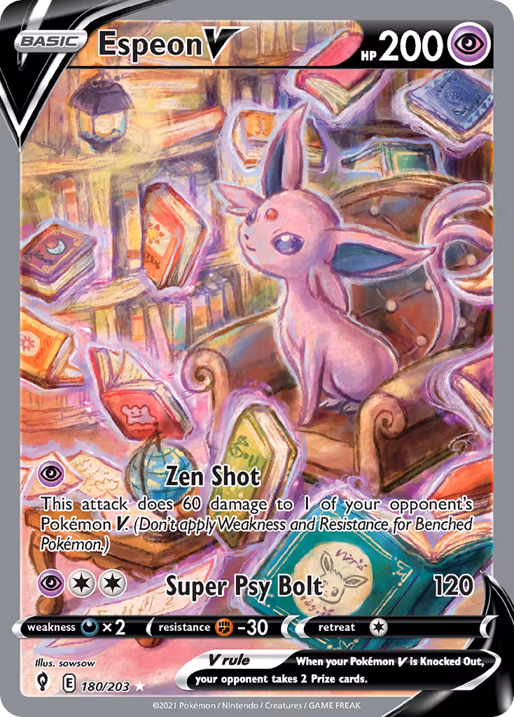 Espeon V 180/203 Pokemon card