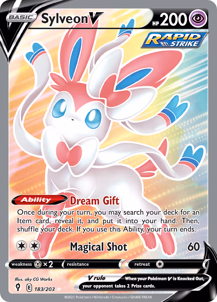 Sylveon V 183/203 Pokemon card