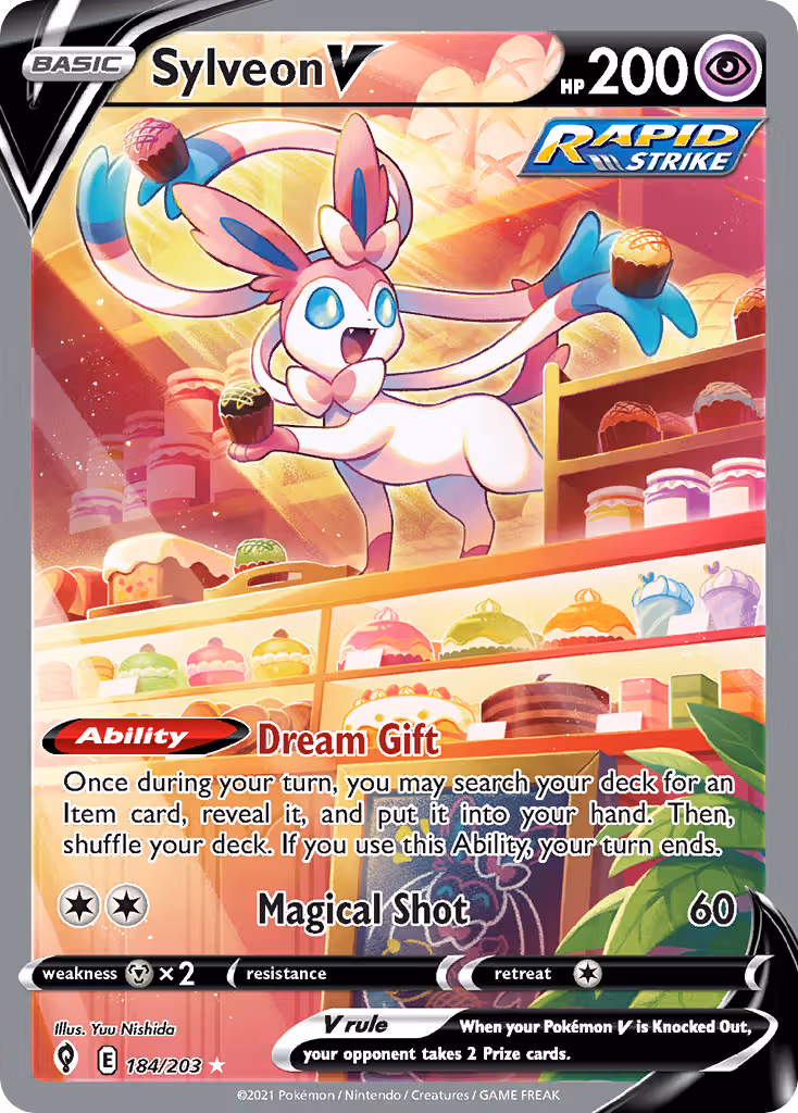 Sylveon V 184/203 Pokemon card