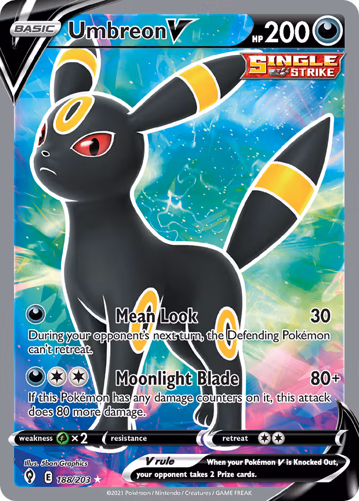 Umbreon V 188/203 Pokemon card