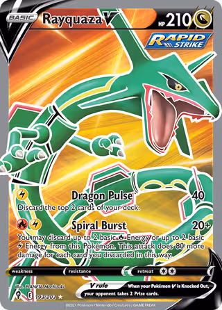 Rayquaza V 193/203 Pokemon card