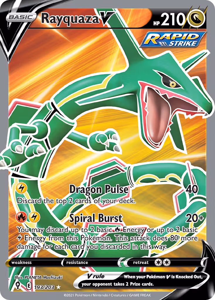 Rayquaza V 193/203 Pokemon card
