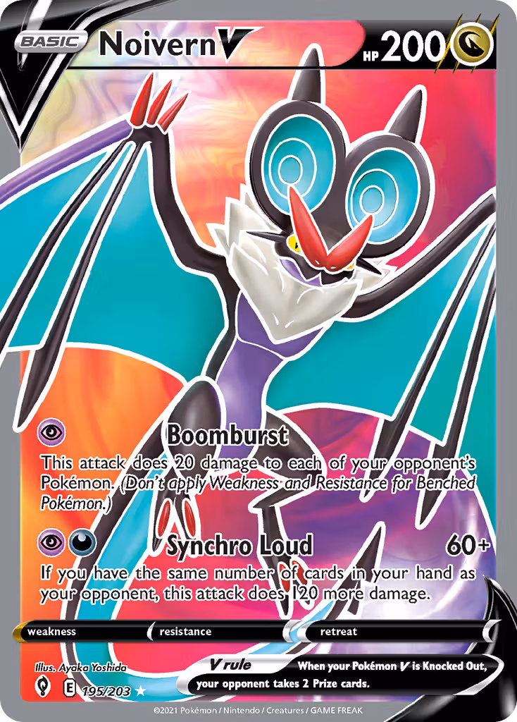 Noivern V 195/203 Pokemon card