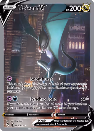 Noivern V 196/203 Pokemon card
