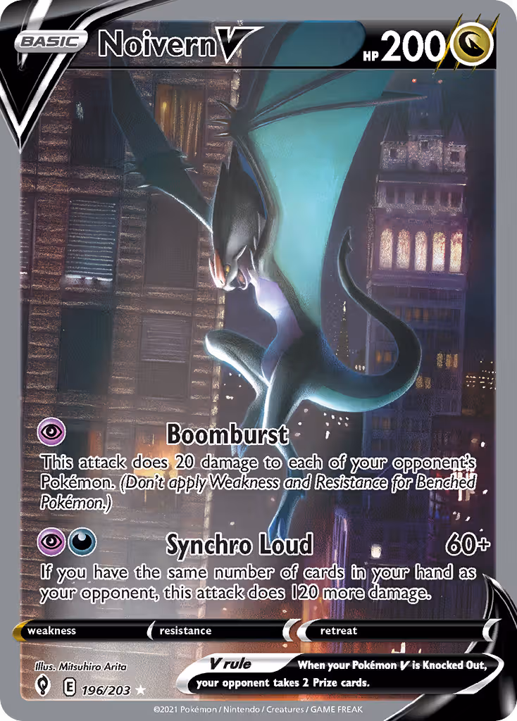 Noivern V 196/203 Pokemon card