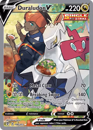 Duraludon V 198/203 Pokemon card