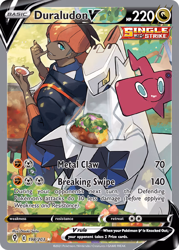 Duraludon V 198/203 Pokemon card