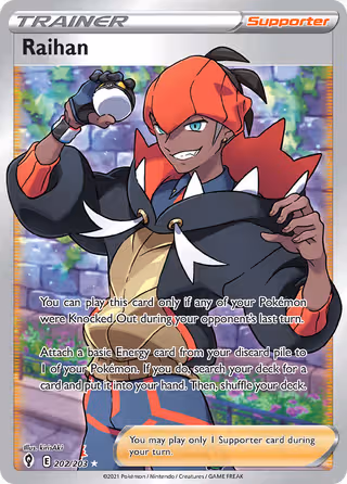 Raihan 202/203 Pokemon card