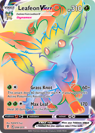 Leafeon VMAX 204/203 Pokemon card