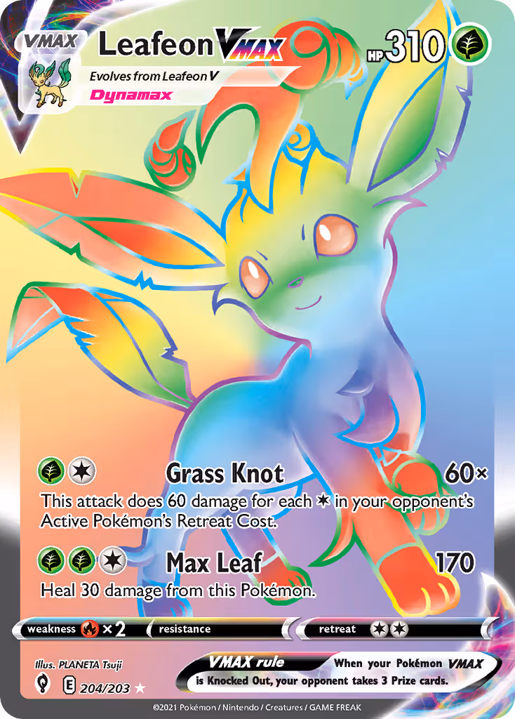 Leafeon VMAX 204/203 Pokemon card