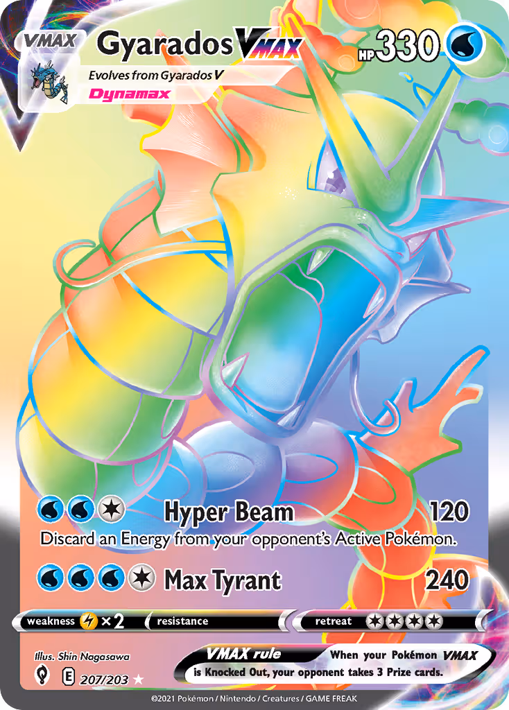 Gyarados VMAX 207/203 Pokemon card