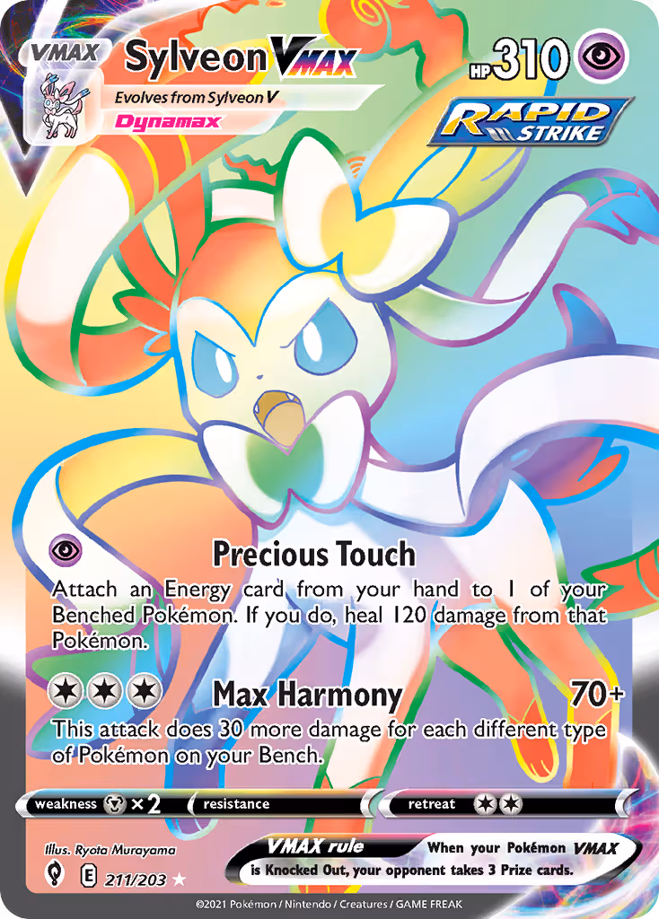 Sylveon VMAX 211/203 Pokemon card