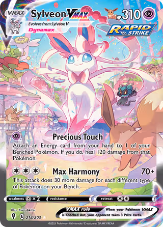 Sylveon VMAX 212/203 Pokemon card