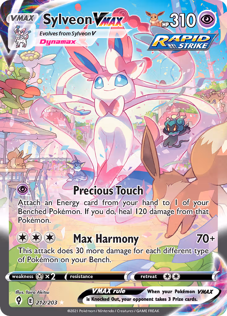 Sylveon VMAX 212/203 Pokemon card