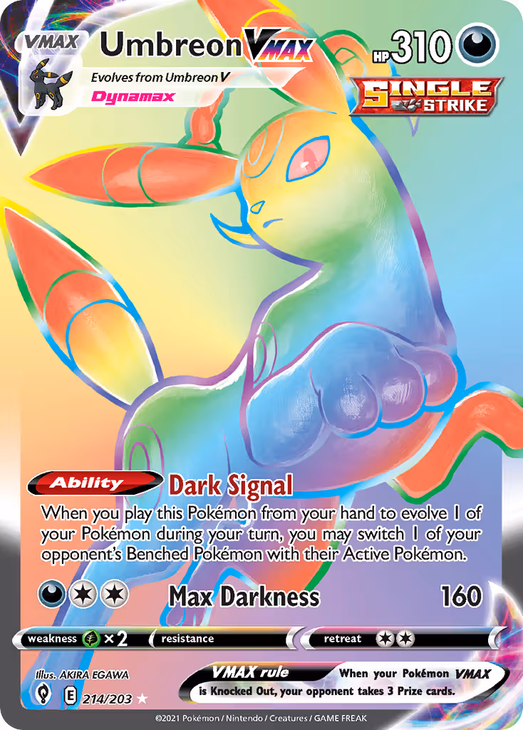 Umbreon VMAX 214/203 Pokemon card