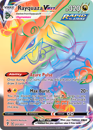 Rayquaza VMAX 217/203 Pokemon card