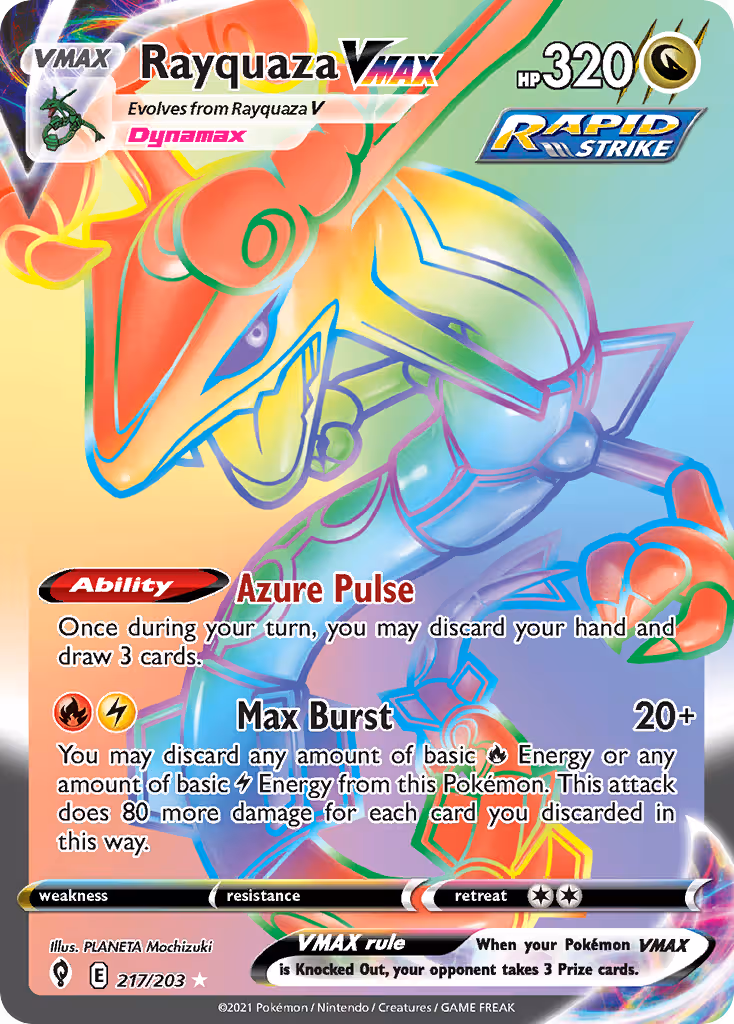 Rayquaza VMAX 217/203 Pokemon card