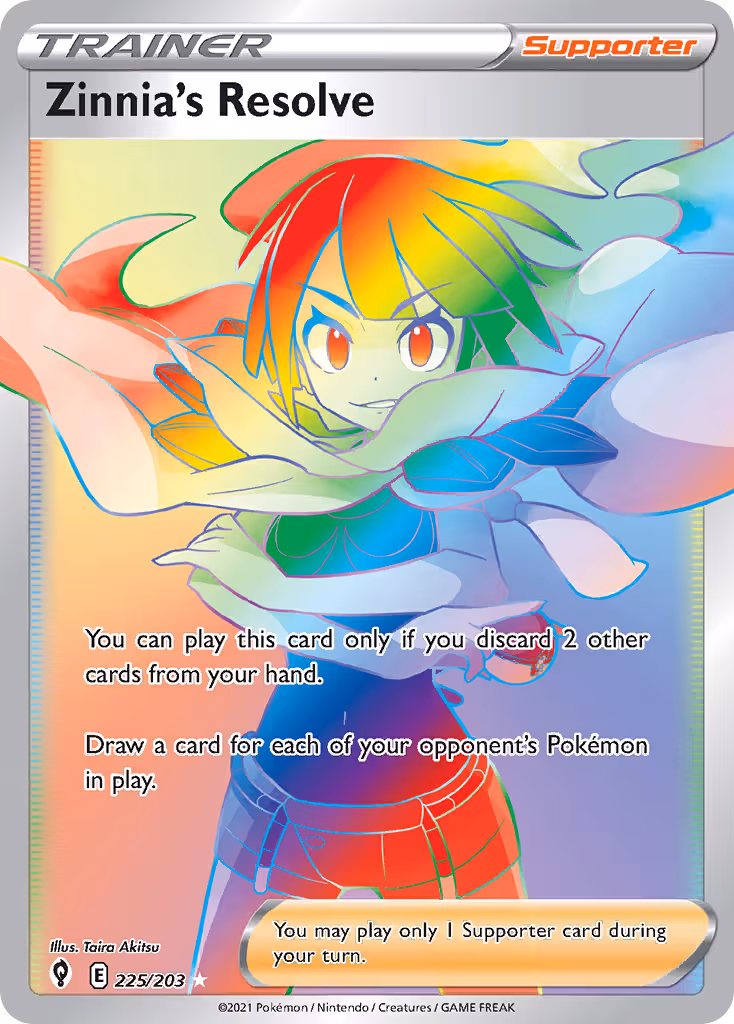 Zinnia's Resolve 225/203 Pokemon card