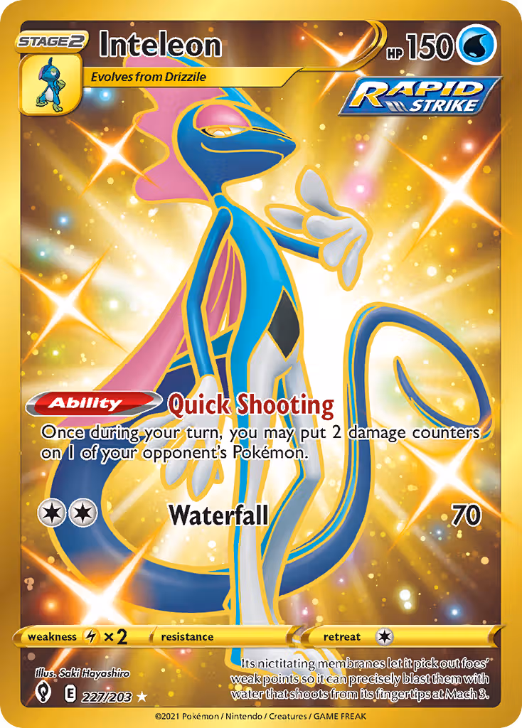 Inteleon 227/203 Pokemon card