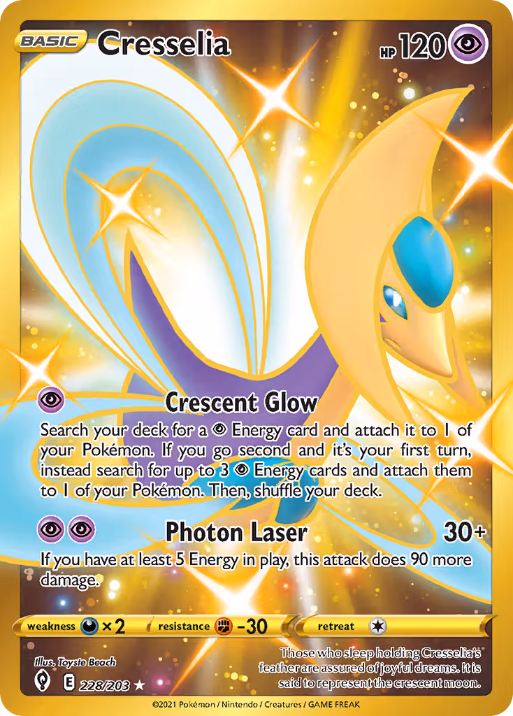 Cresselia 228/203 Pokemon card