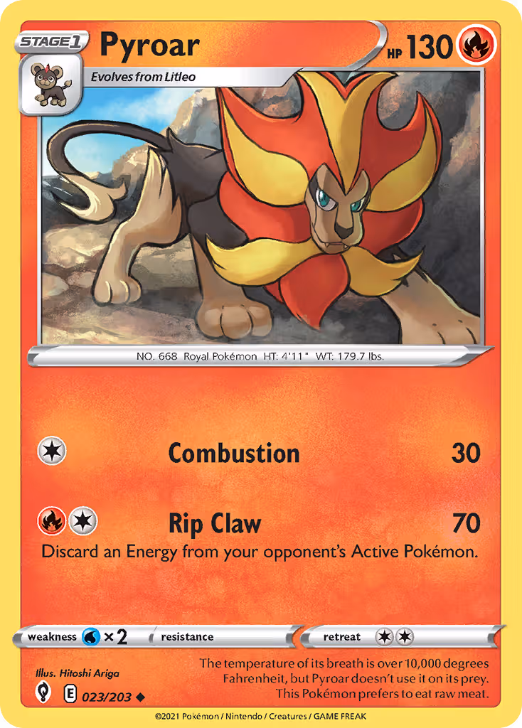 Pyroar 23/203 Pokemon card