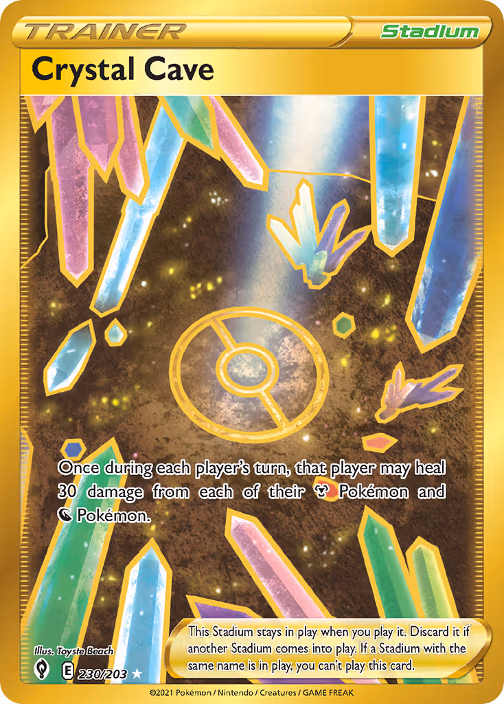 Crystal Cave 230/203 Pokemon card