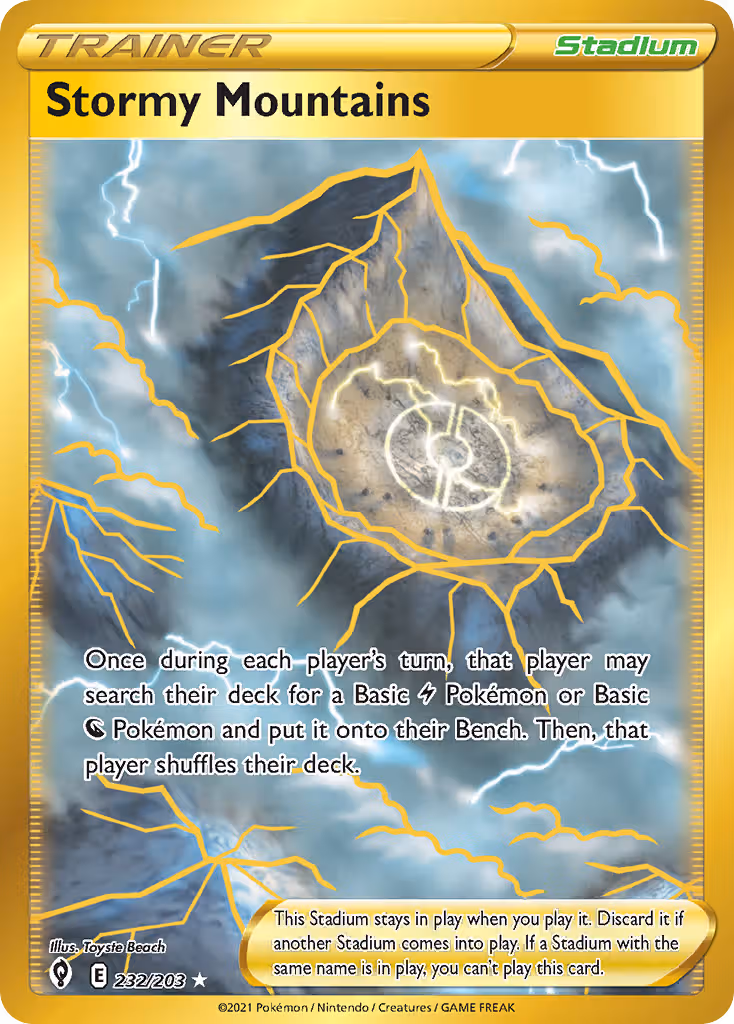 Stormy Mountains 232/203 Pokemon card