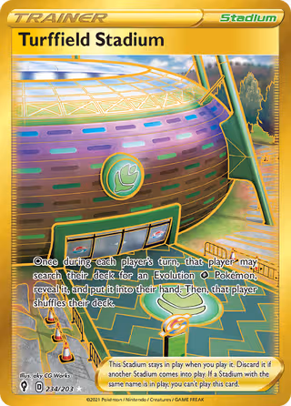 Turffield Stadium 234/203 Pokemon card