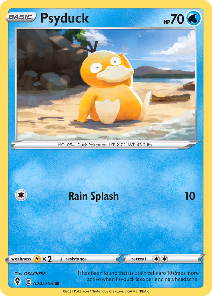 Psyduck 24/203 Pokemon card